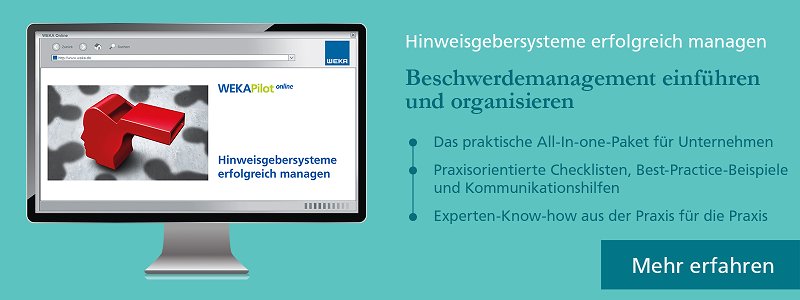 Hinweisgeberschutzgesetz (HinSchG) implementieren