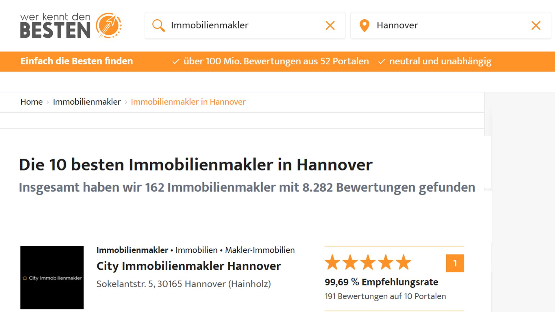 Die zehn besten Immobilienmakler in Hannover