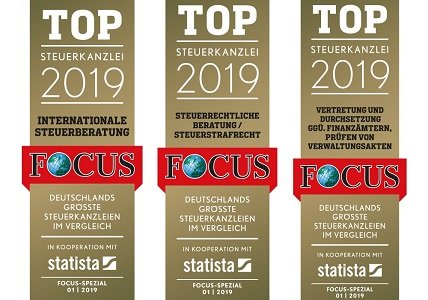 Top Steuerkanzlei 2018 - Steuerrechtliche Beratung