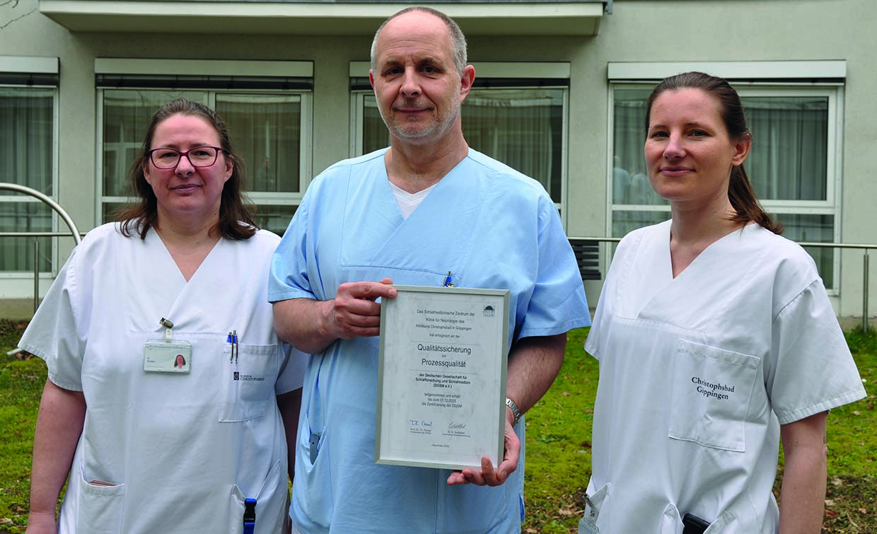 Geprüfte Qualität seit zwölf Jahren: erfolgreiche Re-Zertifizierung des Schlaflabors im Klinikum Christophsbad