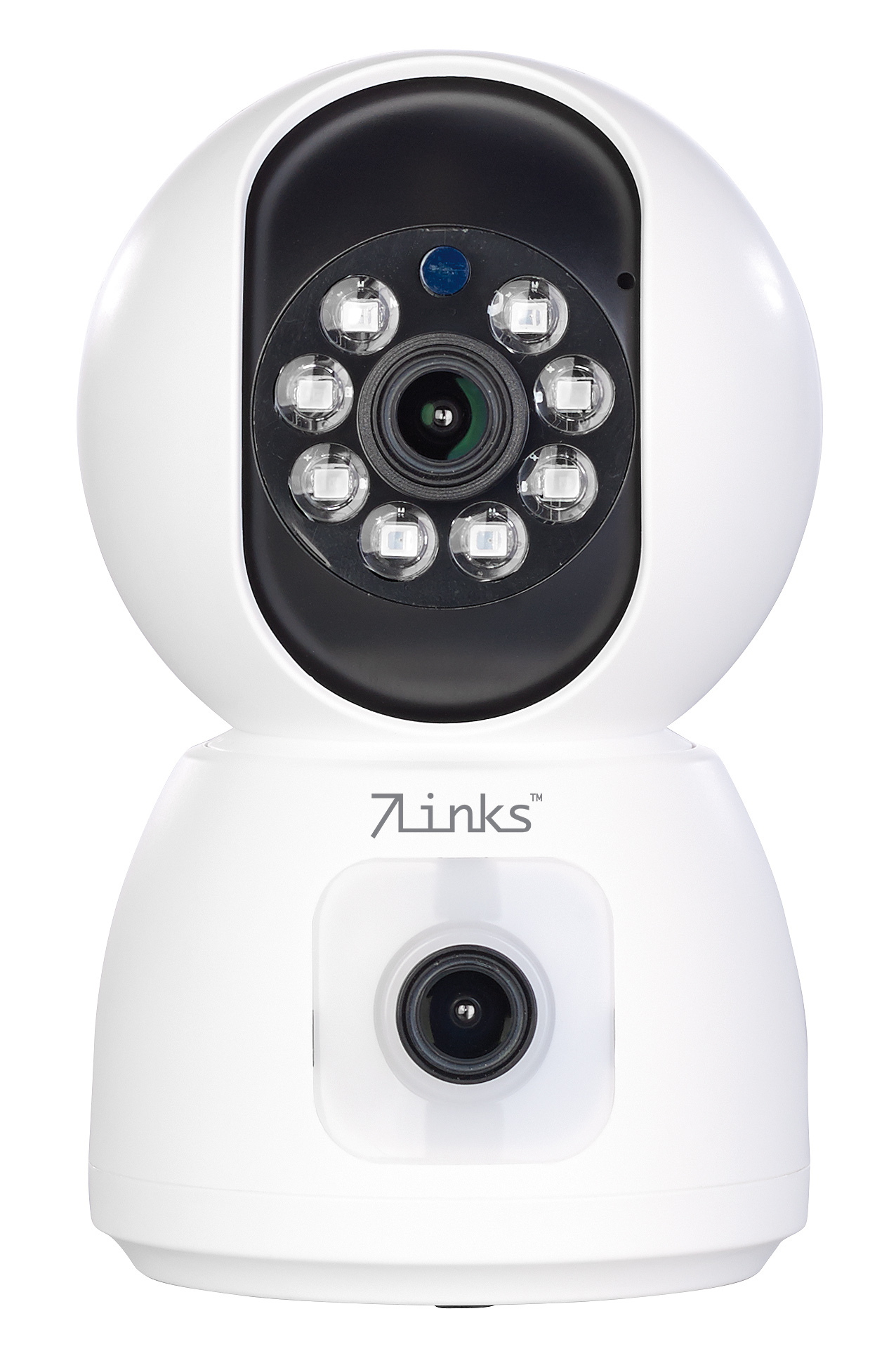 7links Dual-Linsen-WLAN-Kamera IPC-500.duo, je Full HD, Farb-Nachtsicht, Tracking, Sirene
