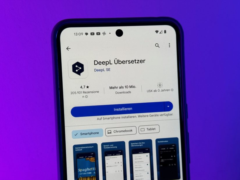 ILLUSTRATION - 24.04.2024, Berlin, Berli: Die App DeepL Übersetzer im Play Store ist auf einem Google Pixel 8 Pro zu sehen. DeepL hat eine neue Generation seines Sprachmodells (LLM) auf den Markt gebracht, um die Qualität seiner maschinellen Übersetzungen messbar zu erhöhen. (zu dpa: «Start-up DeepL führt neues KI-Modell für Übersetzungen ein») Foto: Christoph Dernbach/dpa +++ dpa-Bildfunk +++