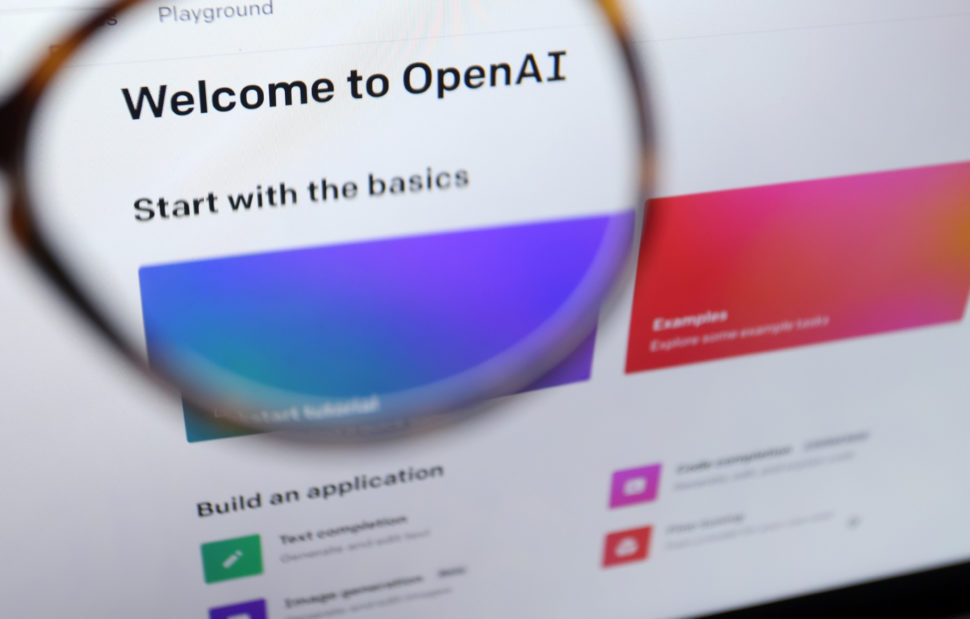 «Welcome to OpenAI» steht auf der Homepage von ChatGPT.