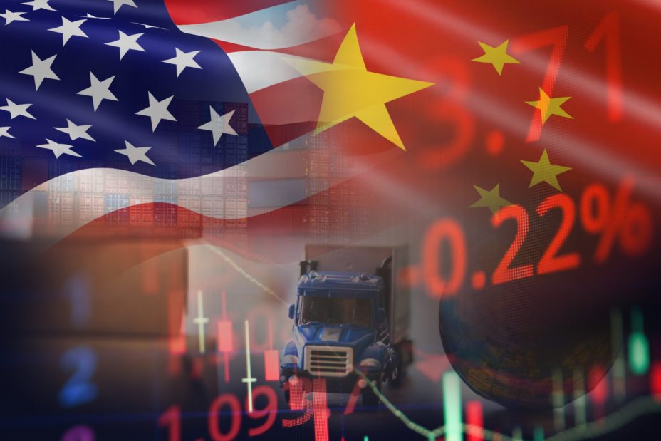 USA and China trade war economy recession conflict tax