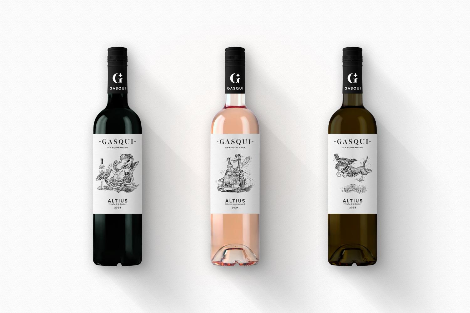 Auswahl der Gasqui-Weine © Château Gasqui