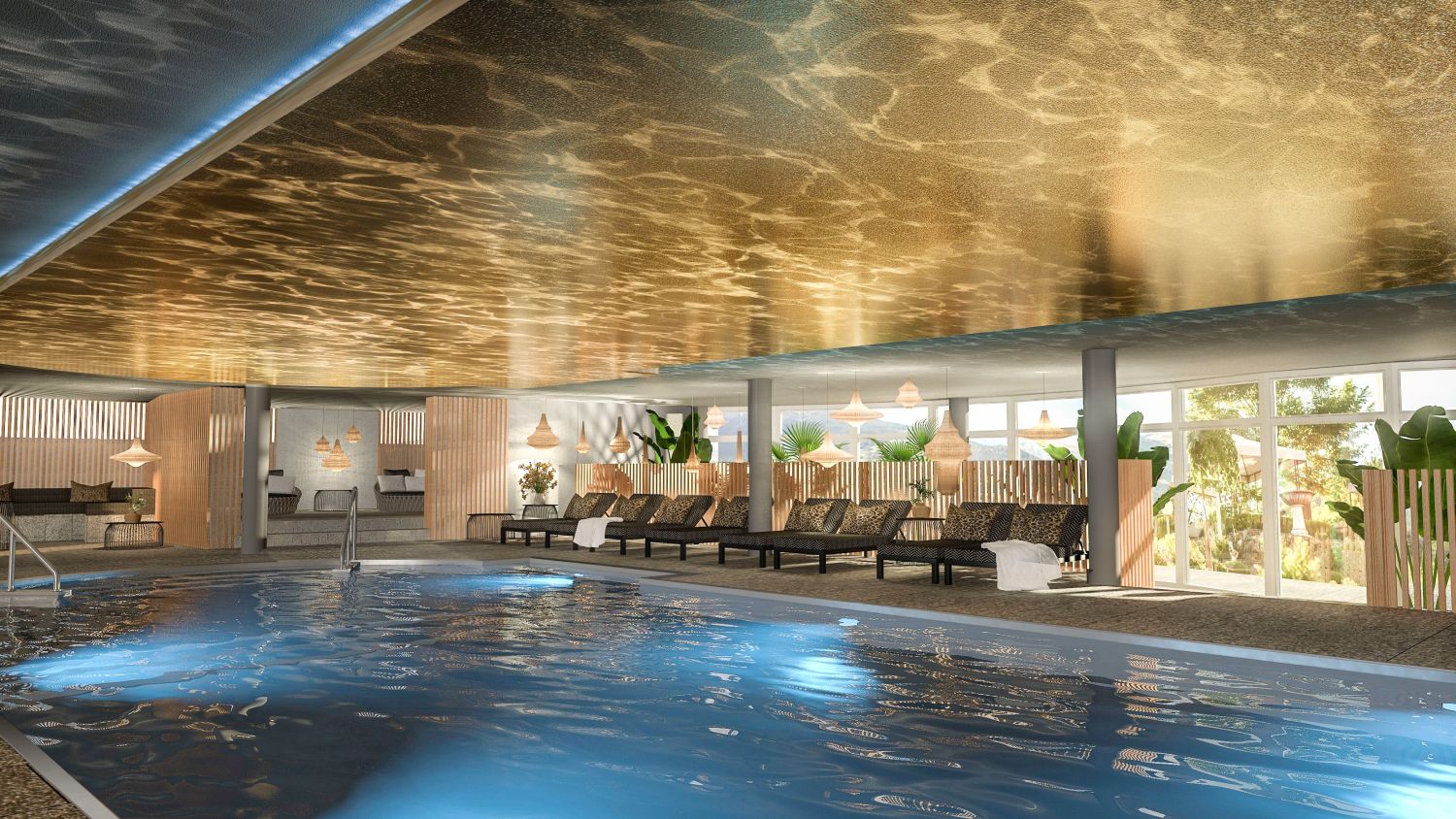 Im „neuen“ Bodenmaiser Hof entstehen ein komplett neuer Aktiv-Pool zum Toben und Familienzimmer mit eigenen Bereichen für Eltern und Kinder. © Bodenmaiser Hof